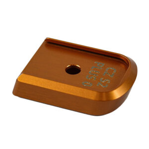 Lok Grips CZ Shadow 2 Magazine Base Pads Aluminum +0 - Orange
