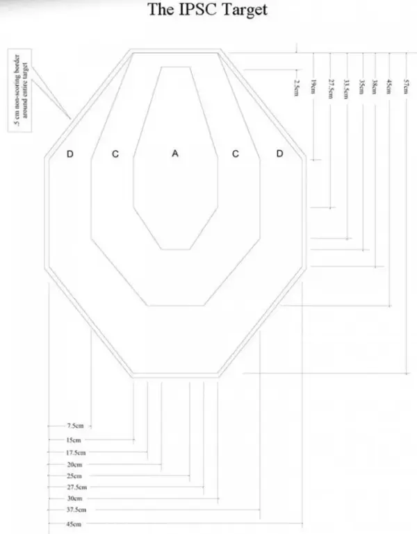 IPSC Cardboard Targets White Back - 100 stk