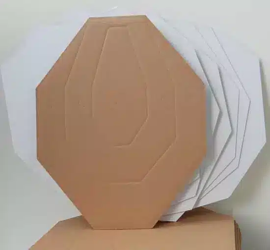 IPSC Cardboard Targets White Back - 100 stk