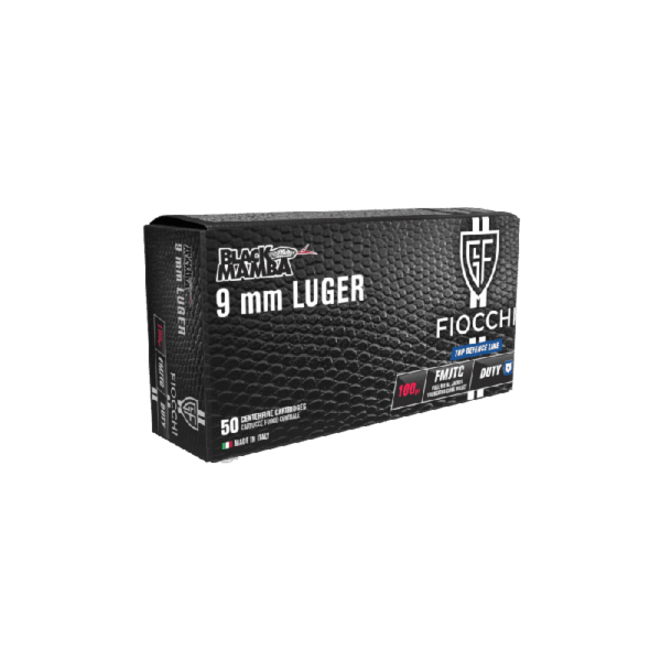Fiocchi 9mm Duty FMJTC Black Mamba