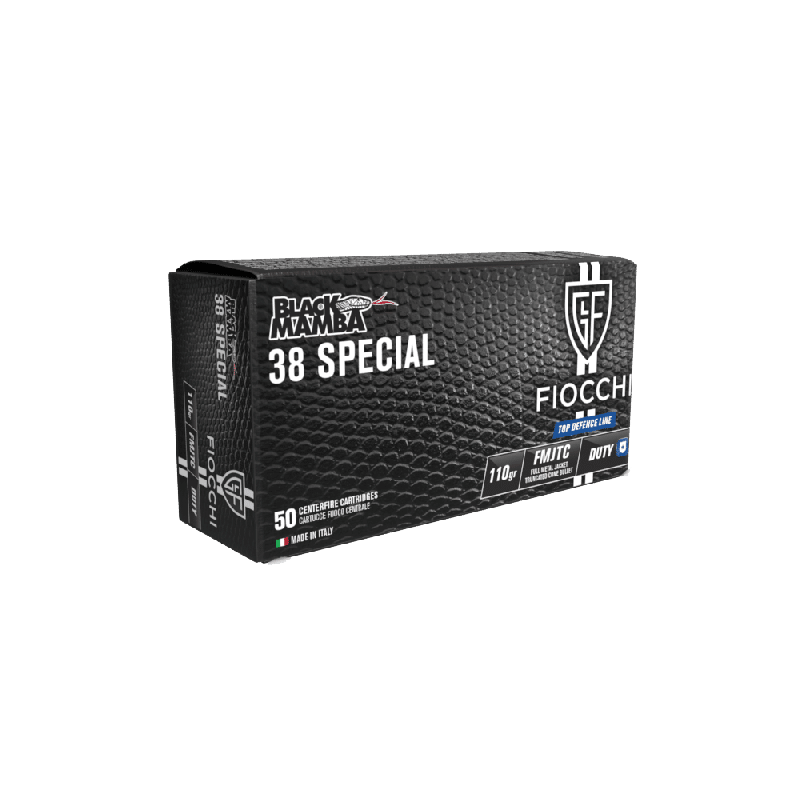 Fiocchi .38 special Duty FMJTC Black Mamba