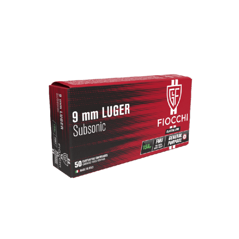 Fiocchi 9mm luger subsonic 158gr