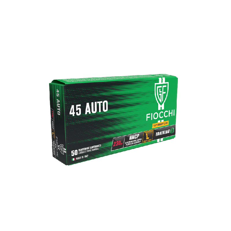 FIOCCHI .45 ACP COPPER PLATED 230 GR.