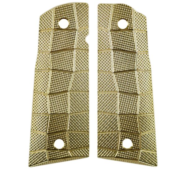 Lok Grips 1911 Palm Swell GridLOK Brass