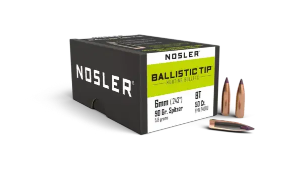 Nosler 6mm 90gr Ballistic Tip Hunting (50 stk)