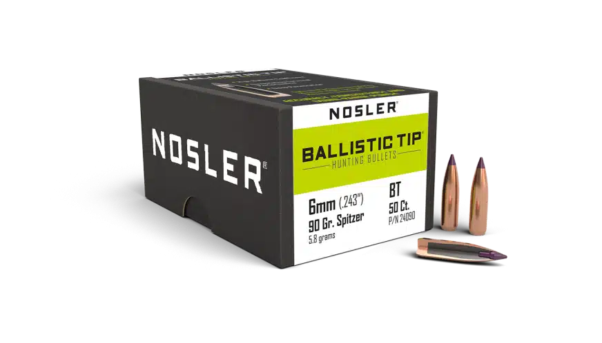 Nosler 6mm 90gr Ballistic Tip Hunting (50 stk)