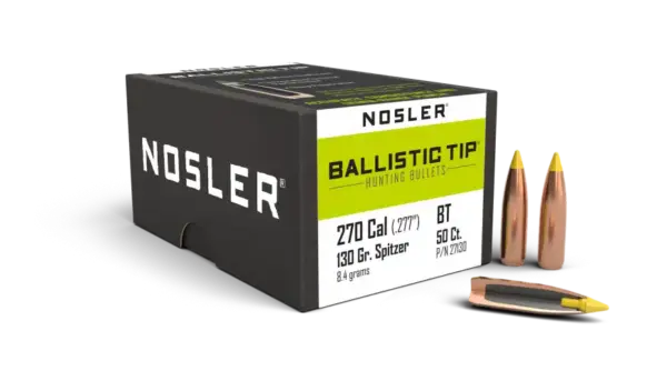 Nosler .270 130gr Ballistic Tip Hunting (50 stk)
