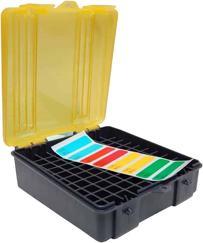 Plano Cartridge box .38 -.357 mag amber/charcoal 100 rds