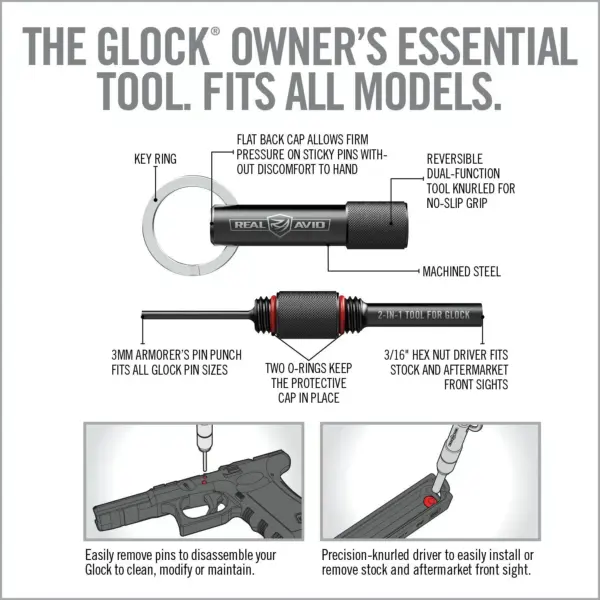 REAL AVID 2-in-1 Tool For Glock