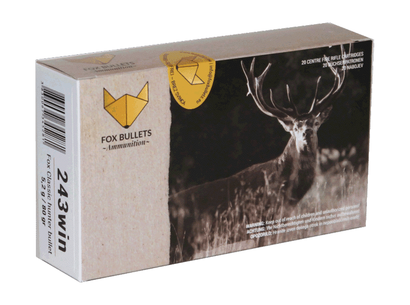 Fox Ammunition 243 Win - 80 gr, 20 stk