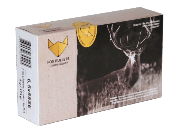 Fox Ammunition 6,5x55 SE - 123 gr, 20 stk