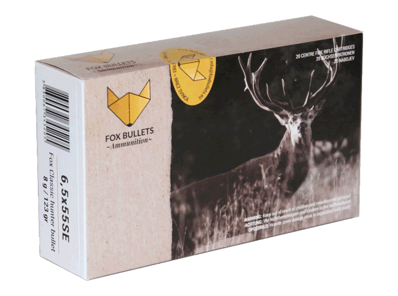 Fox Ammunition 6,5x55 SE - 123 gr, 20 stk