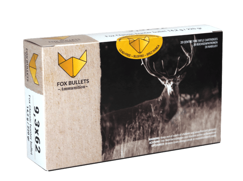 Fox Ammunition 9,3x62 - 220 gr, 20 stk