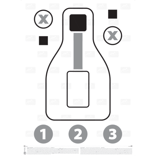 PXQT - PISTOL EXCERCISE/QUALIFICATION TARGET - papir - 100 stk