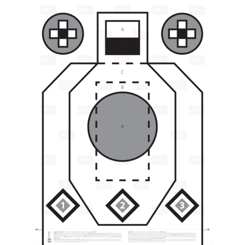 RXQT - RIFLE EXCERCISE/QUALIFICATION TARGET - papir - 100 stk