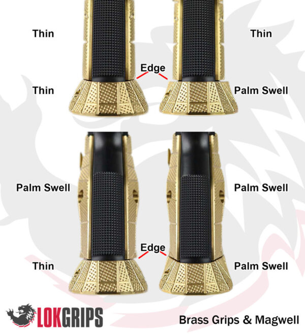 Lok Grips CZ Shadow 2 Magwell GridLOK Brass