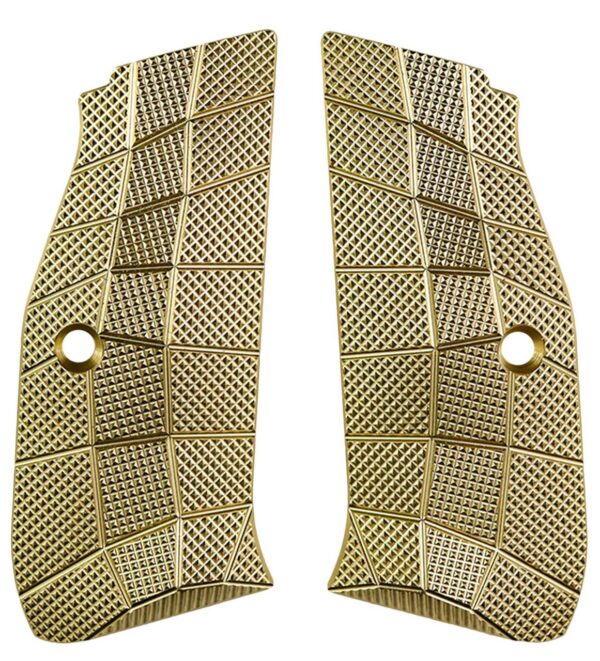 Lok Grips CZ Shadow 2 Palm Swell GridLOK Brass