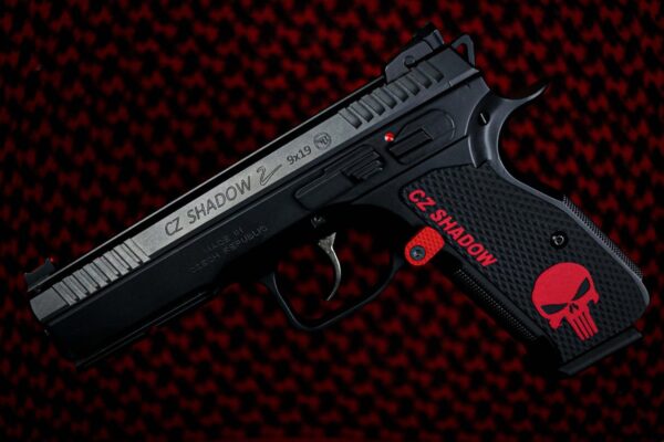 Lok Grips CZ Shadow 2 Thin Roughnecks "CZ SHADOW" & Punisher Inlay
