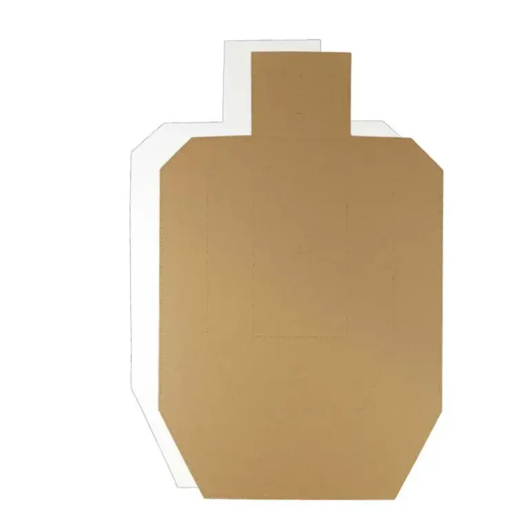 Eemann Tech cardboard metric Target TAN/WHITE - 100 stk/pakke