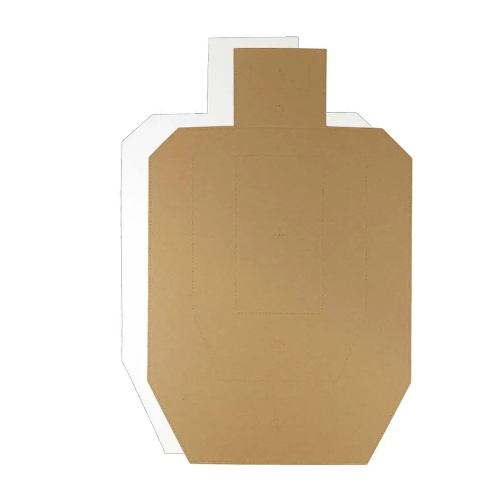 Eemann Tech cardboard metric Target TAN/WHITE - 100 stk/pakke