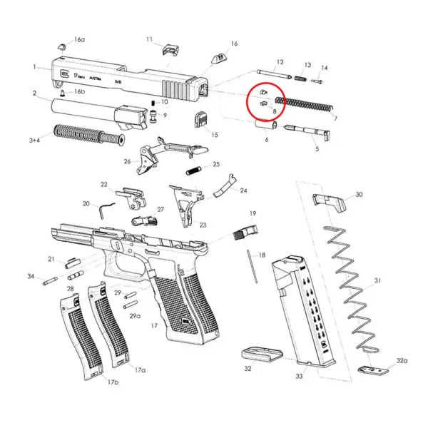 Eemann Tech Firing Pin Spring Cups for GLOCK