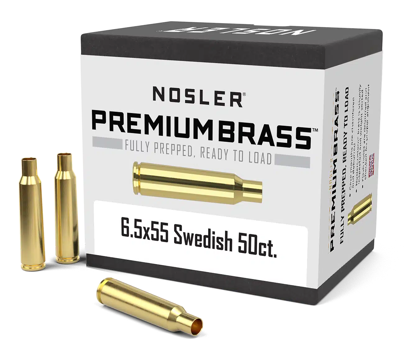 Nosler 6.5x55 Swedish Mauser Premium Brass (50 stk)