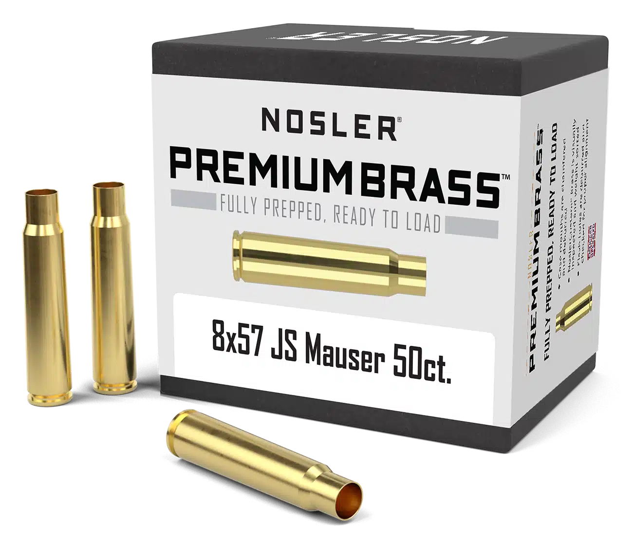 Nosler 8x57 JS Mauser Premium Brass (50 stk)