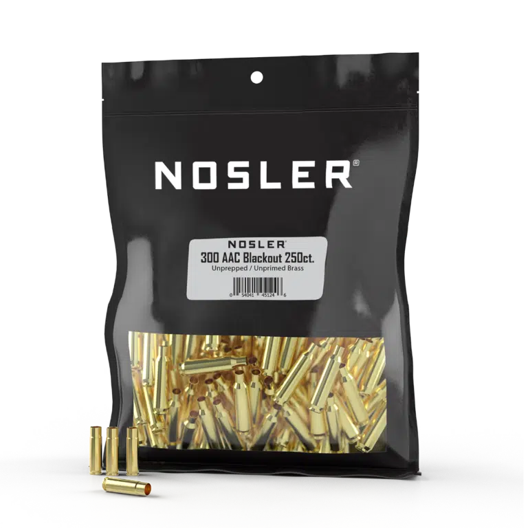 Nosler 300 AAC Blackout Premium Unprepped Bulk Brass (250 stk)