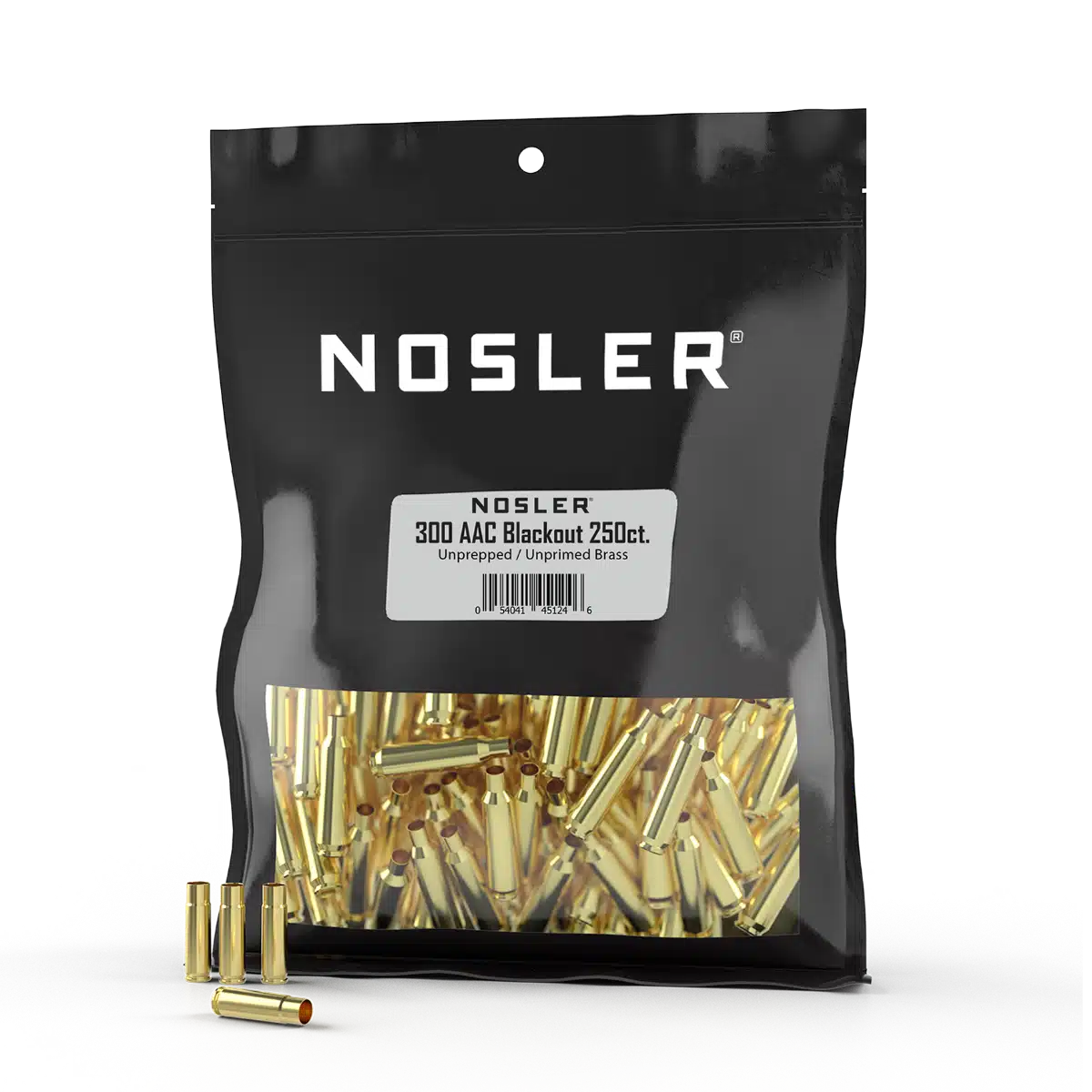 Nosler 300 AAC Blackout Premium Unprepped Bulk Brass (250 stk)