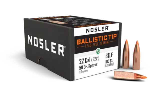 Nosler 22 Caliber 50gr Ballistic Tip Lead Free (100 stk)