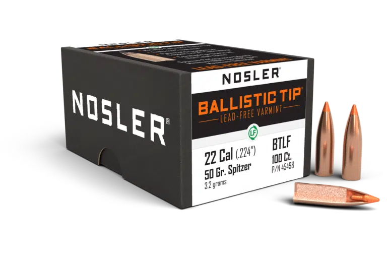 Nosler 22 Caliber 50gr Ballistic Tip Lead Free (100 stk)