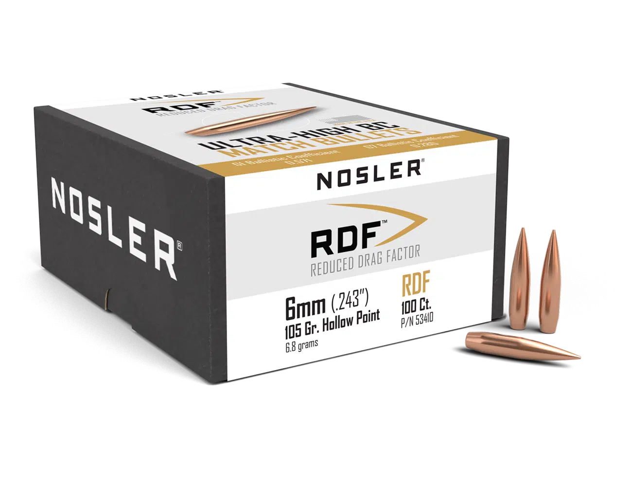 Nosler 6mm 105gr RDF (100 stk)