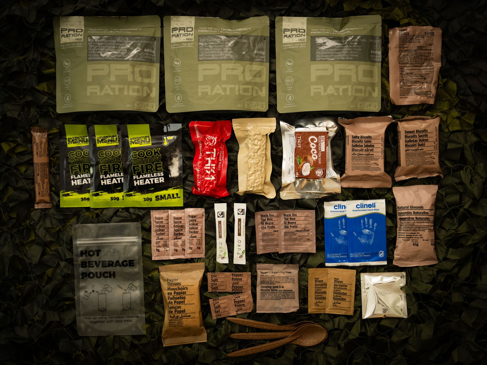 Pro-Ration Ultimate Tactical Ration FULL DAY MENU VEGE