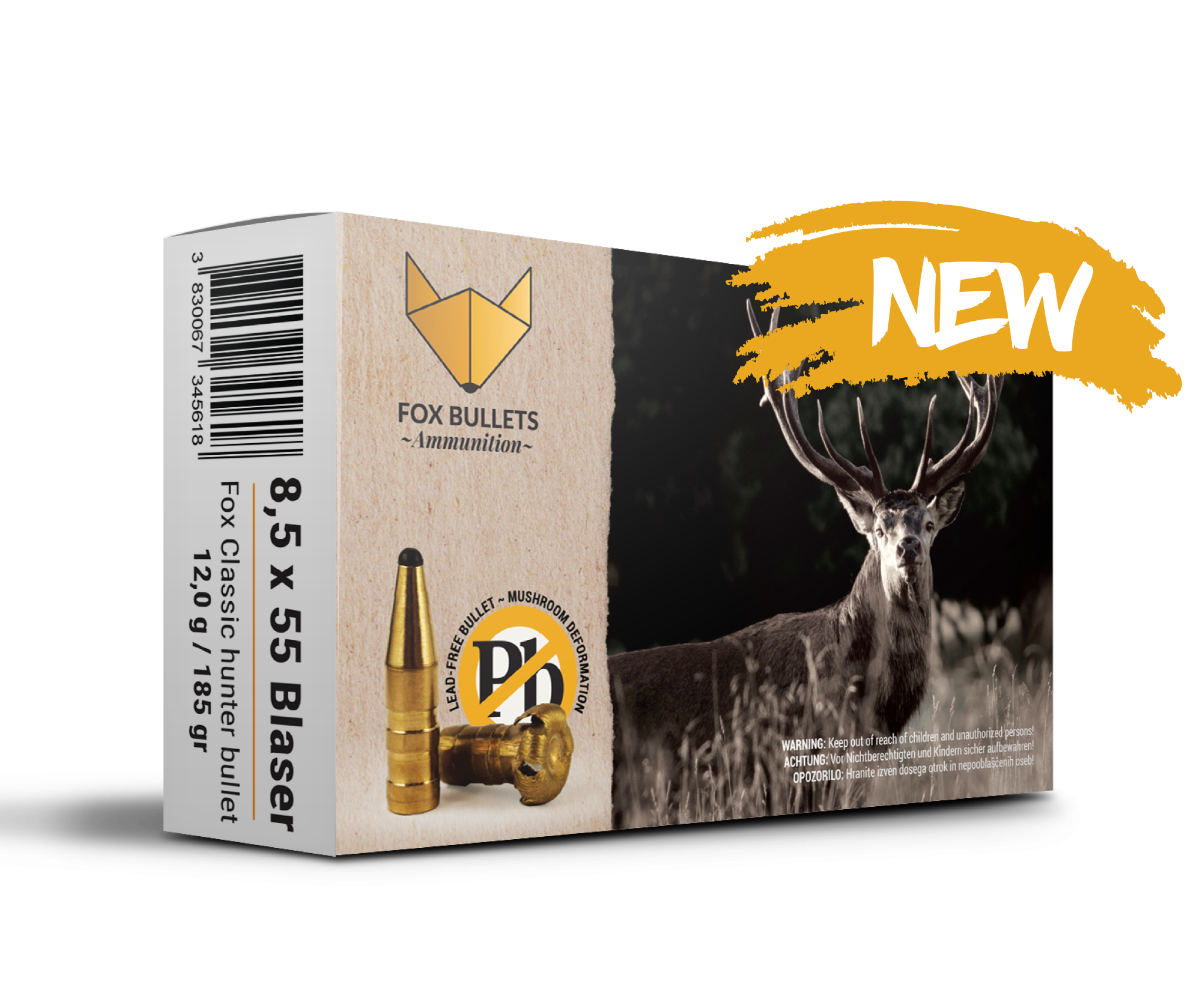 Fox Ammunition 8,5×55 Blaser - 185gr, 20STK