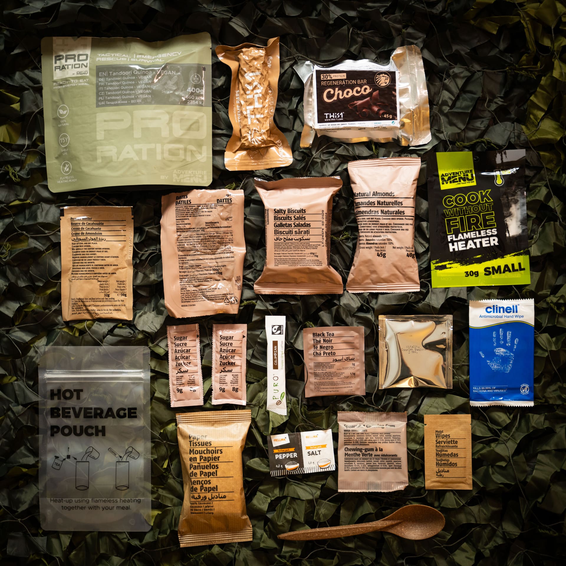 Pro-Ration Ultimate Tactical Ration HALF DAY MENU VEGE