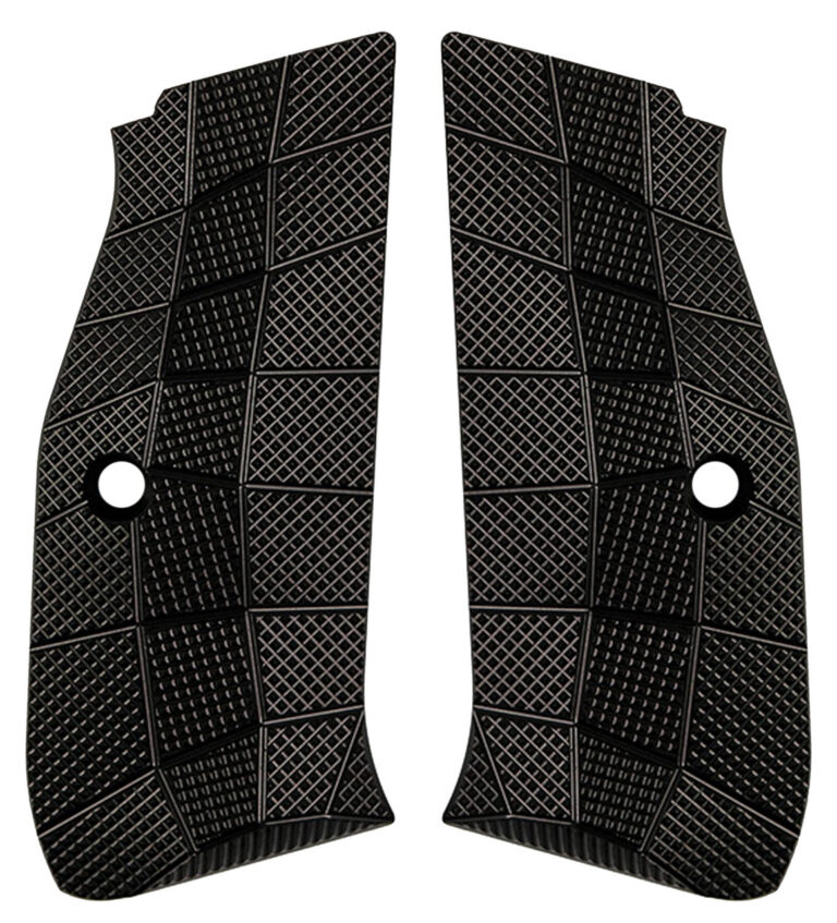 Lok Grips CZ Shadow 2 Palm Swell GridLOK Aluminum - Sort, Short full size - with magwell