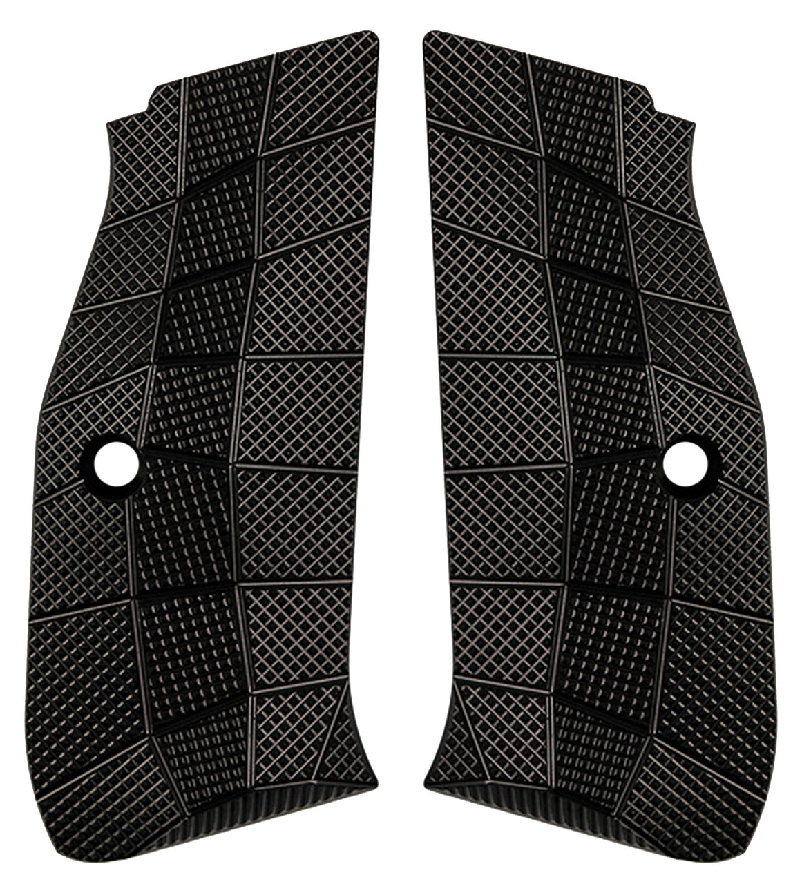 Lok Grips CZ Shadow 2 Palm Swell GridLOK Aluminum - Sort, Short full size - with magwell