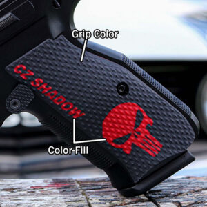 Lok Grips CZ Shadow 2 Palm Swell Roughnecks - Color-Fill "CZ Shadow" & Punisher Skull w/ Liner