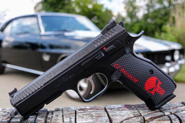 Lok Grips CZ Shadow 2 Palm Swell Roughnecks - Color-Fill "CZ Shadow" & Punisher Skull w/ Liner