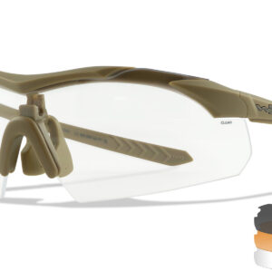 Wiley X VAPOR COMM 2.5 - Glas: Gr&aring;/Klar/Lys Orange Stel: Mat Sandfarve