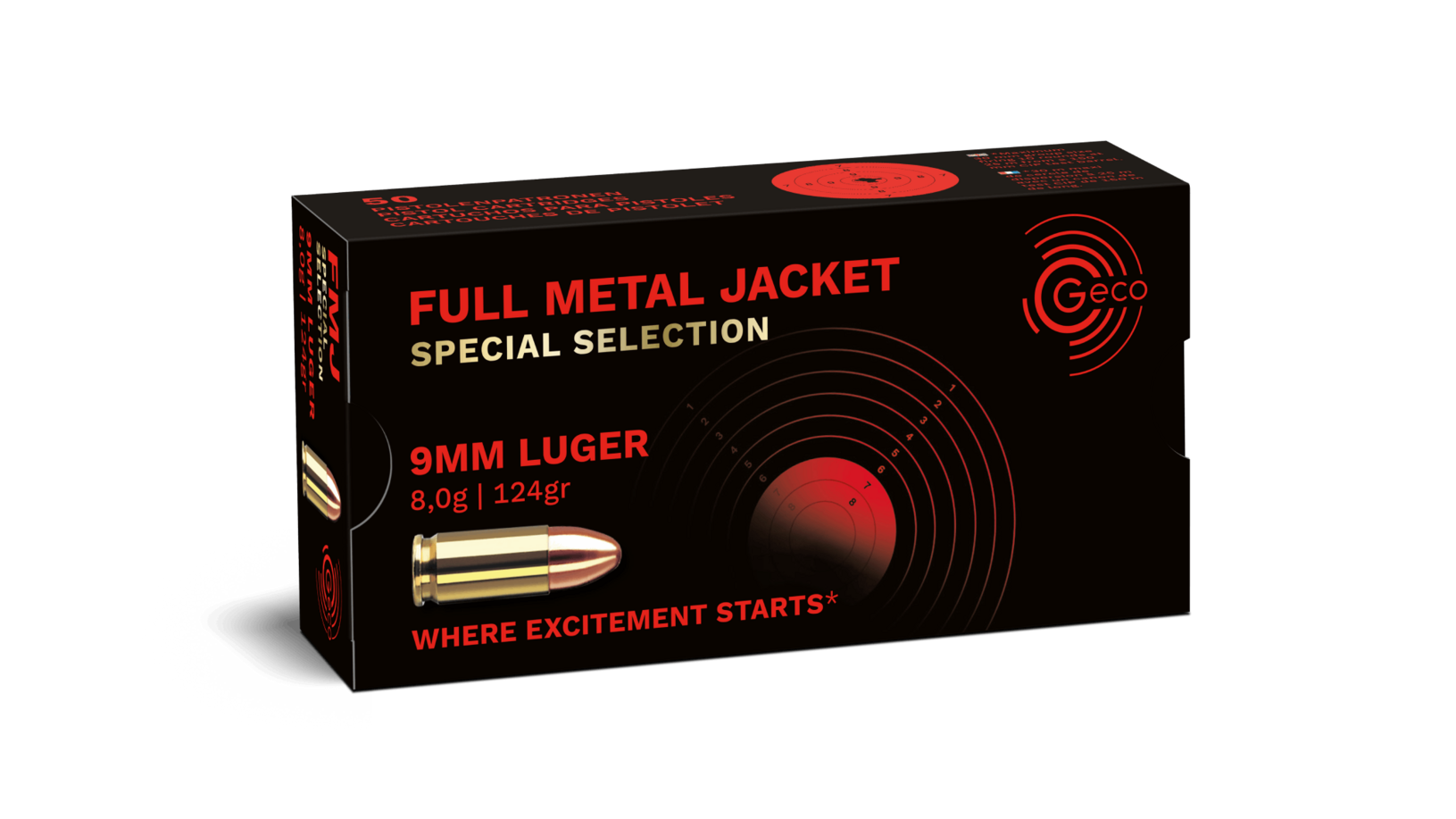 GECO 9mm Luger FMJ 124gr