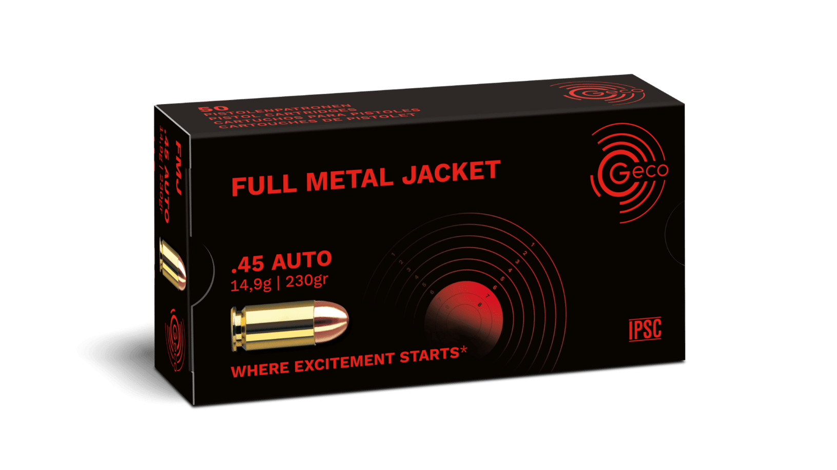 GECO .45 Auto FULL METAL JACKET 14,9g