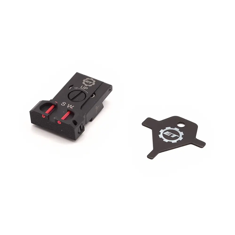 Eemann Tech Adjustable Rear Sight with Fiber Optics for CZ SP-01 SHADOW, CZ SHADOW 2