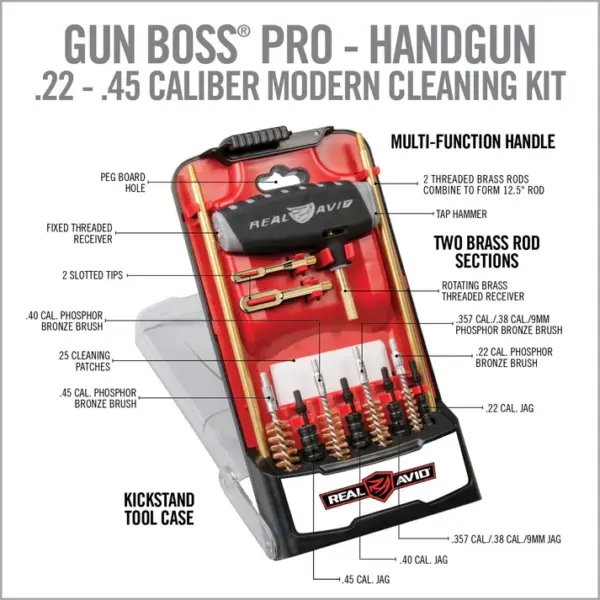 Real Avid Gun Boss Pro - Handgun Cleaning Kit - Billede 8