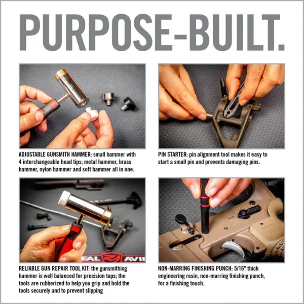 Real Avid Accu-Punch Hammer & AR15 Pin Punch Set - Billede 11