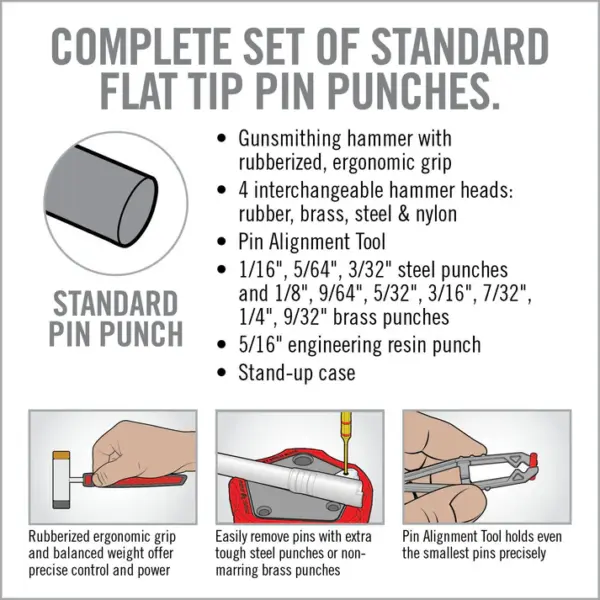Real Avid Accu-Punch Hammer & Pin Punch Set - Brass - Billede 11