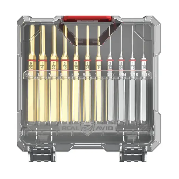 Real Avid Accu-Punch 11-Piece Standard Brass & Steel Pin Punch Set