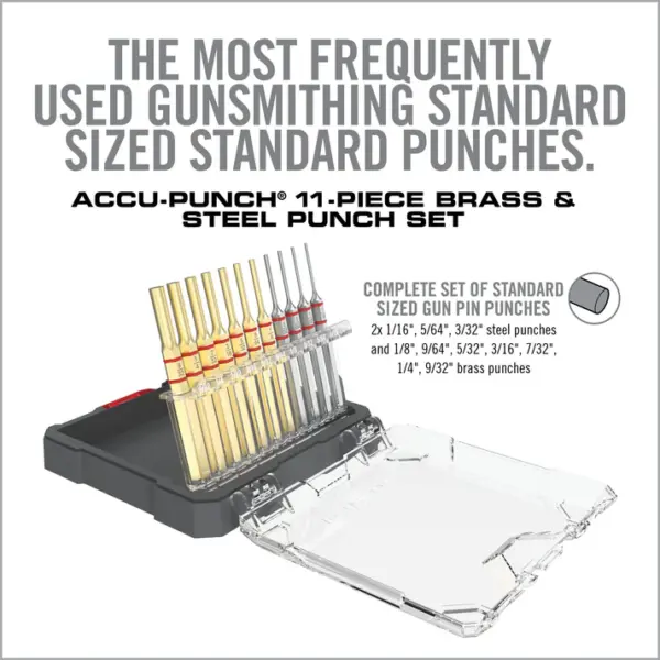 Real Avid Accu-Punch 11-Piece Standard Brass & Steel Pin Punch Set - Billede 5