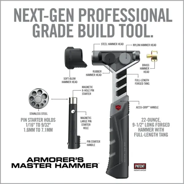 Real Avid Armorer’s Master Hammer and Accu-Punch Standard Pin Punch Set - Billede 8