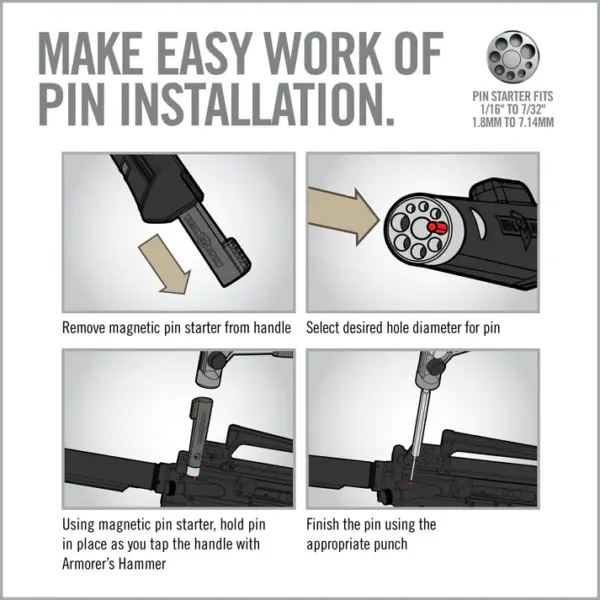 Real Avid Armorer’s Master Hammer and Accu-Punch Standard Pin Punch Set - Billede 7